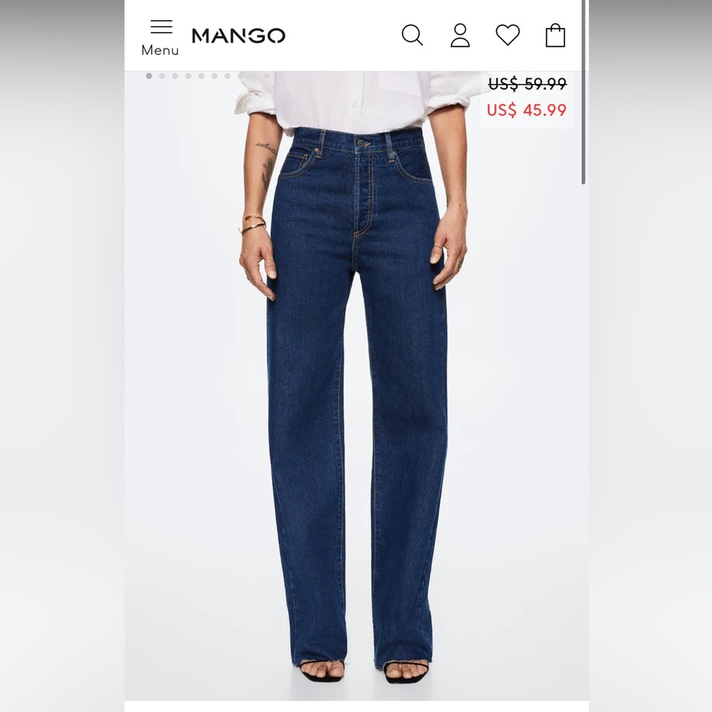 Mango Wide Leg Jeans. Never worn.